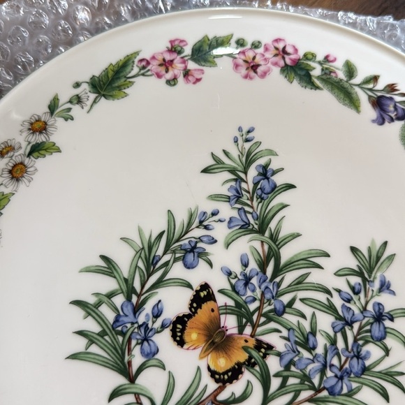 Royal Worcester Worcester Herbs Cake Plate Fine Bone China Great Condition 1990 - Picture 5 of 9